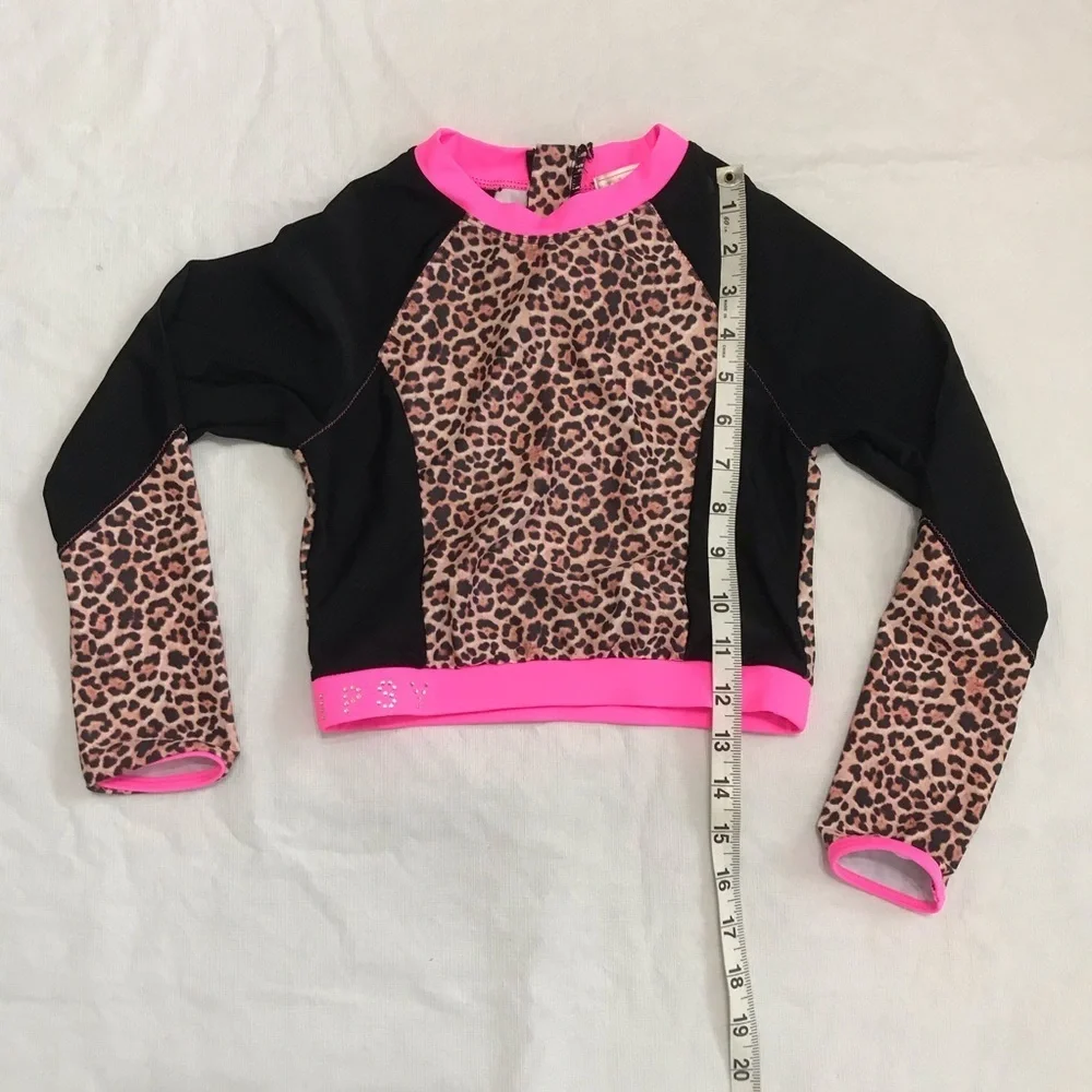 Lipsy London Cheetah Long Sleeve Swim Top